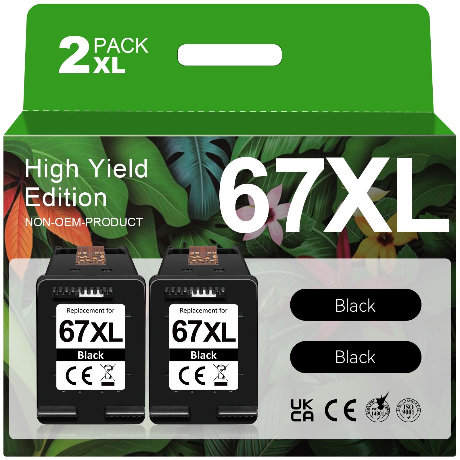 HP 65XL ブラックインクカートリッジ　5個セット HP用 HP 65XL リサイクルインク ブラック＋カラー 増量版